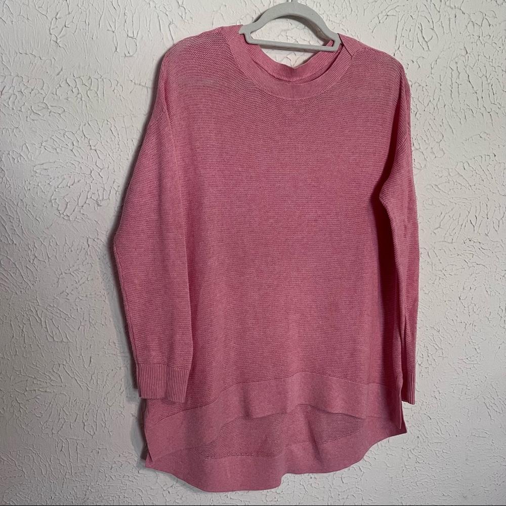 Lou & Grey 100% cotton knit pink tunic -size Med
